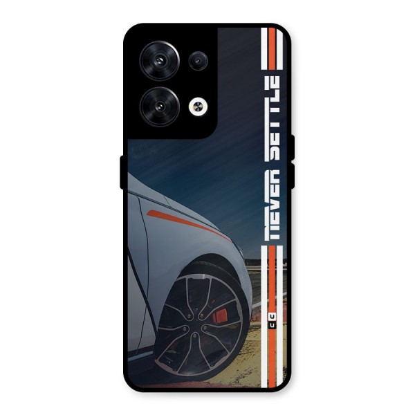 Never Settle SuperCar Metal Back Case for Oppo Reno8 5G