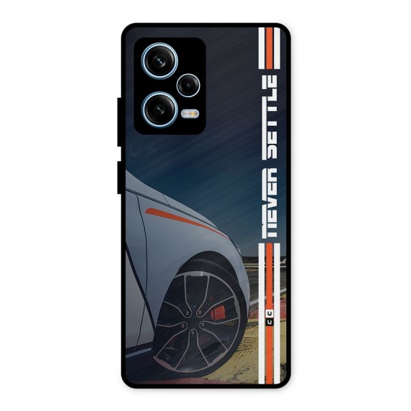 Never Settle SuperCar Metal Back Case for Redmi Note 12 Pro