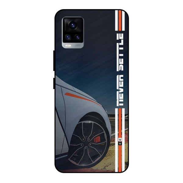 Never Settle SuperCar Metal Back Case for Vivo V20