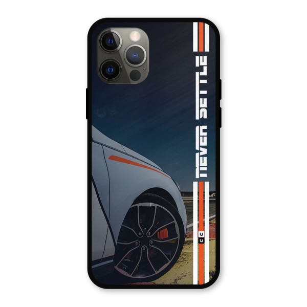 Never Settle SuperCar Metal Back Case for iPhone 12 Pro