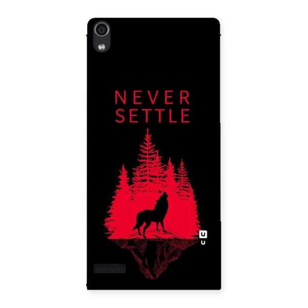Never Settle Wolf Back Case for Ascend P6