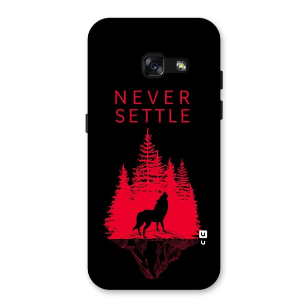 Never Settle Wolf Back Case for Galaxy A3 (2017)