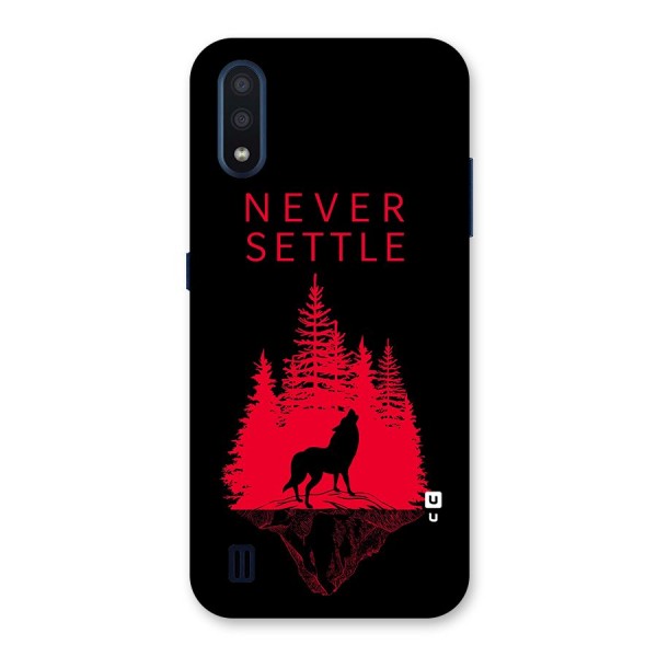 Never Settle Wolf Back Case for Galaxy M01