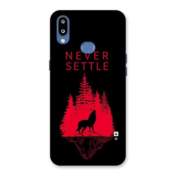 Never Settle Wolf Back Case for Galaxy M01s