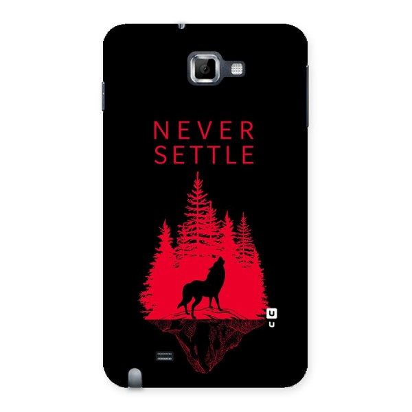 Never Settle Wolf Back Case for Galaxy Note