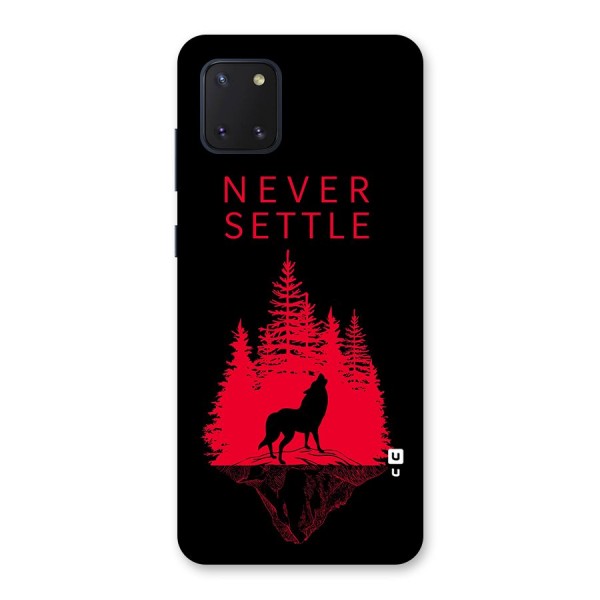 Never Settle Wolf Back Case for Galaxy Note 10 Lite