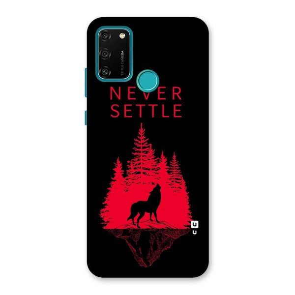 Never Settle Wolf Back Case for Honor 9A