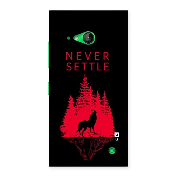 Never Settle Wolf Back Case for Lumia 730