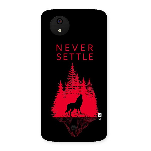 Never Settle Wolf Back Case for Micromax Canvas A1
