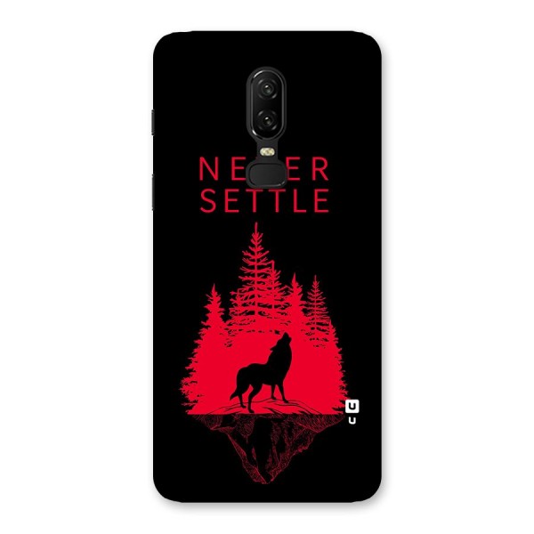 Never Settle Wolf Back Case for OnePlus 6