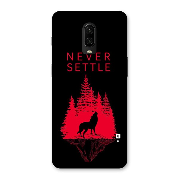Never Settle Wolf Back Case for OnePlus 6T