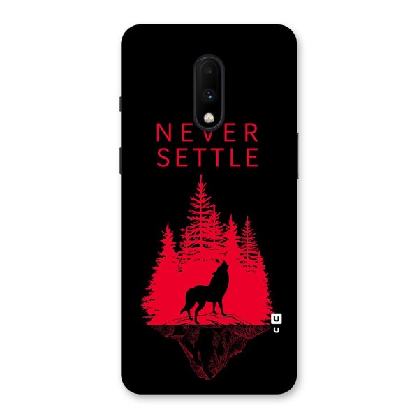 Never Settle Wolf Back Case for OnePlus 7