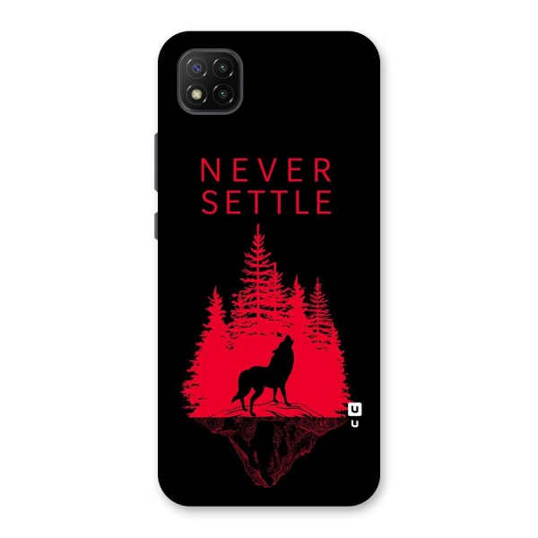 Never Settle Wolf Back Case for Poco C3