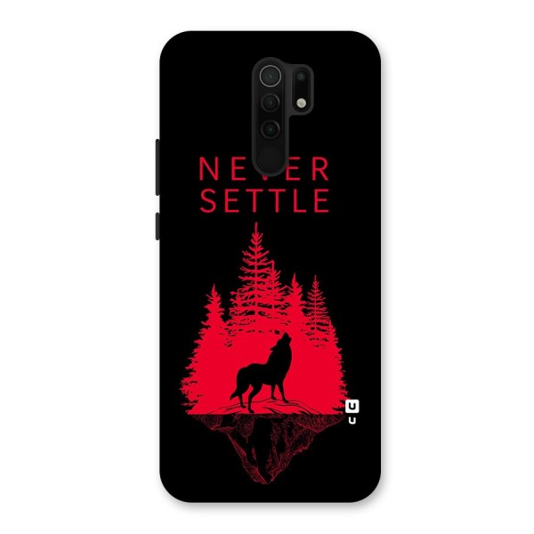 Never Settle Wolf Back Case for Poco M2