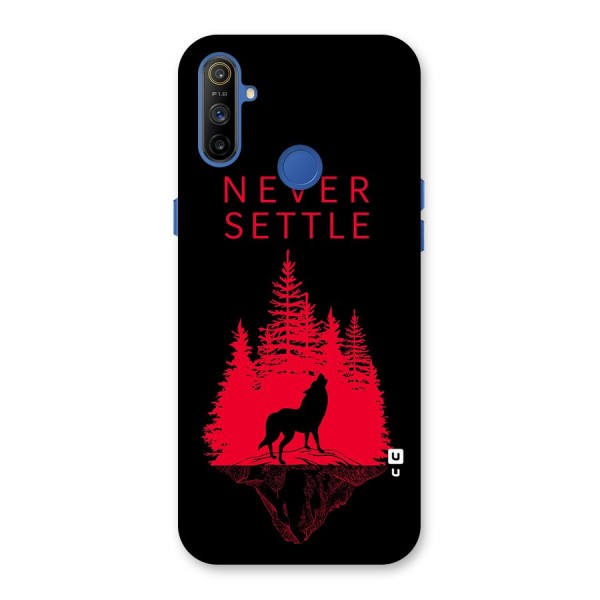 Never Settle Wolf Back Case for Realme Narzo 10A
