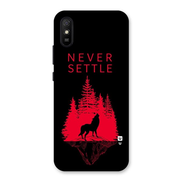 Never Settle Wolf Back Case for Redmi 9A