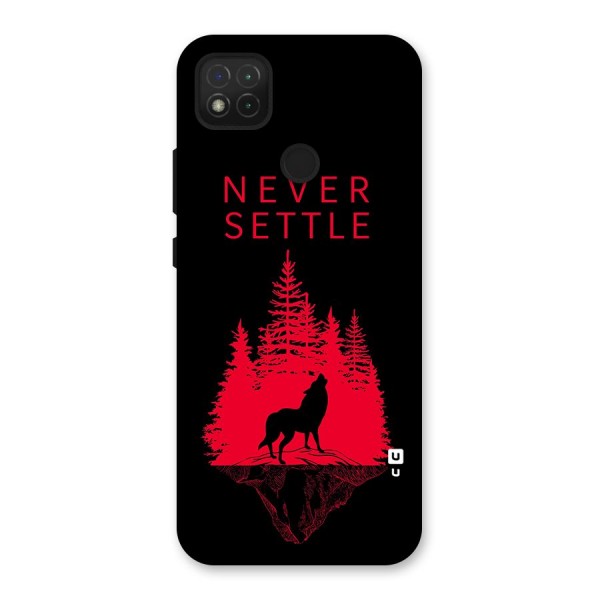 Never Settle Wolf Back Case for Redmi 9C