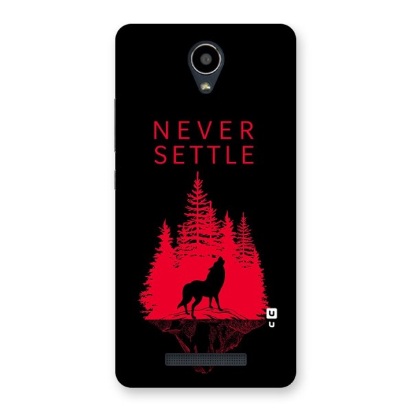 Never Settle Wolf Back Case for Redmi Note 2