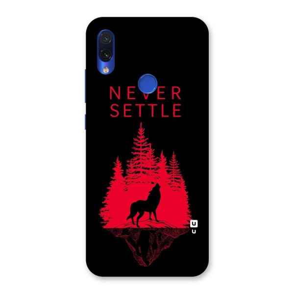 Never Settle Wolf Back Case for Redmi Note 7