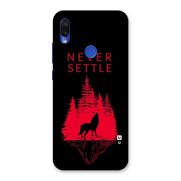 Never Settle Wolf Back Case for Redmi Note 7S