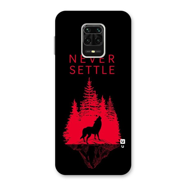 Never Settle Wolf Back Case for Redmi Note 9 Pro Max