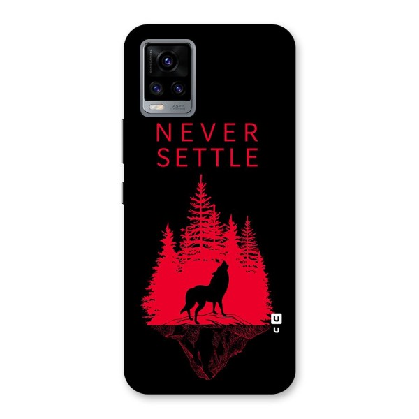 Never Settle Wolf Back Case for Vivo V20