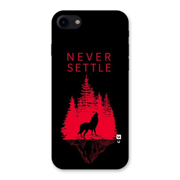 Never Settle Wolf Back Case for iPhone SE 2020