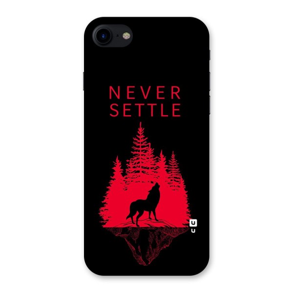 Never Settle Wolf Back Case for iPhone SE 2020