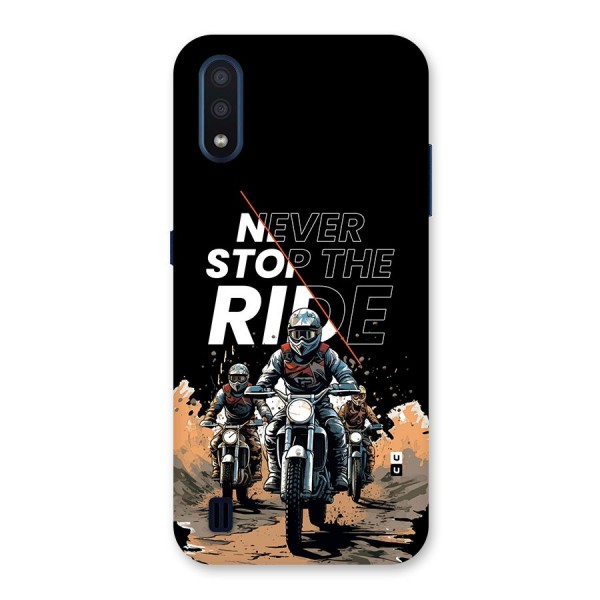 Never Stop ride Back Case for Galaxy M01