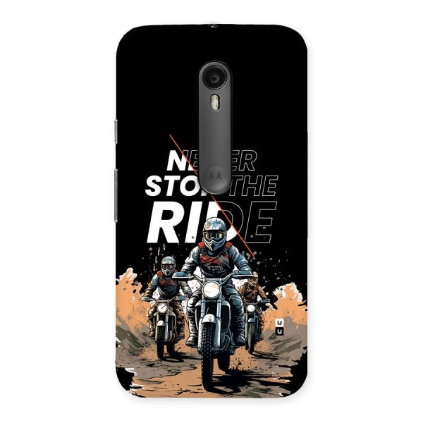 Never Stop ride Back Case for Moto G3