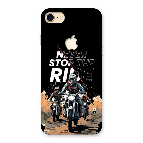 Never Stop ride Back Case for iPhone 7 Apple Cut
