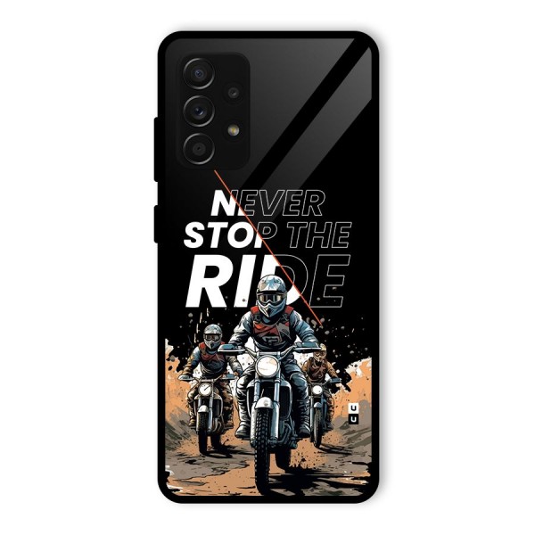 Never Stop ride Glass Back Case for Galaxy A53 5G