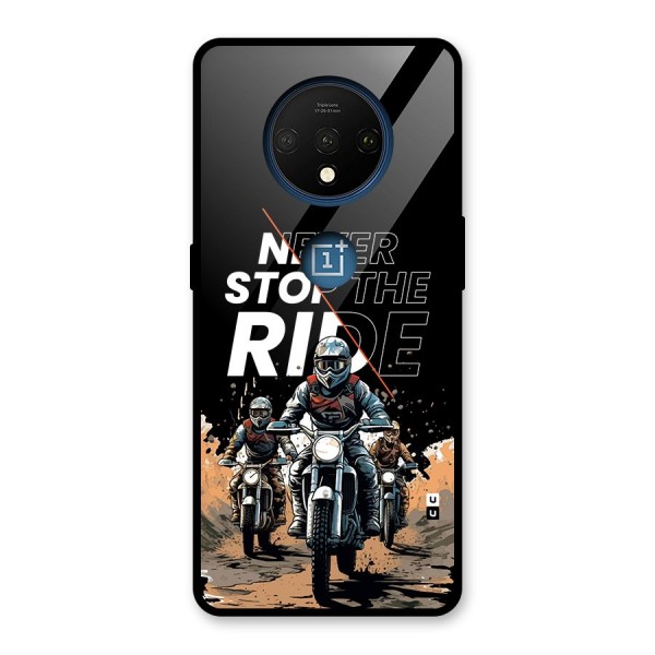 Never Stop ride Glass Back Case for OnePlus 7T