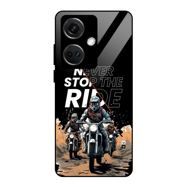 Never Stop ride Glass Back Case for OnePlus Nord CE 3 5G