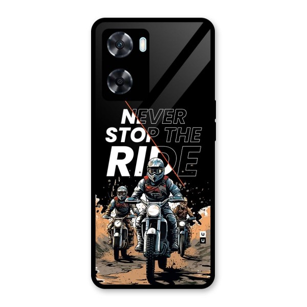 Never Stop ride Glass Back Case for Oppo A77