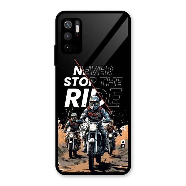 Never Stop ride Glass Back Case for Poco M3 Pro 5G
