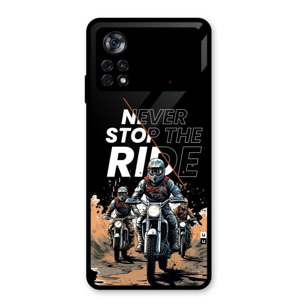Never Stop ride Glass Back Case for Poco X4 Pro 5G