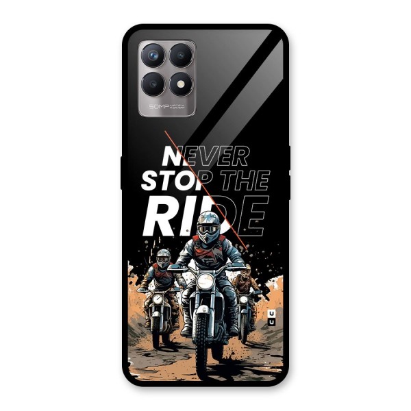 Never Stop ride Glass Back Case for Realme Narzo 50