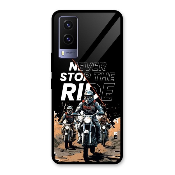 Never Stop ride Glass Back Case for Vivo V21e 5G