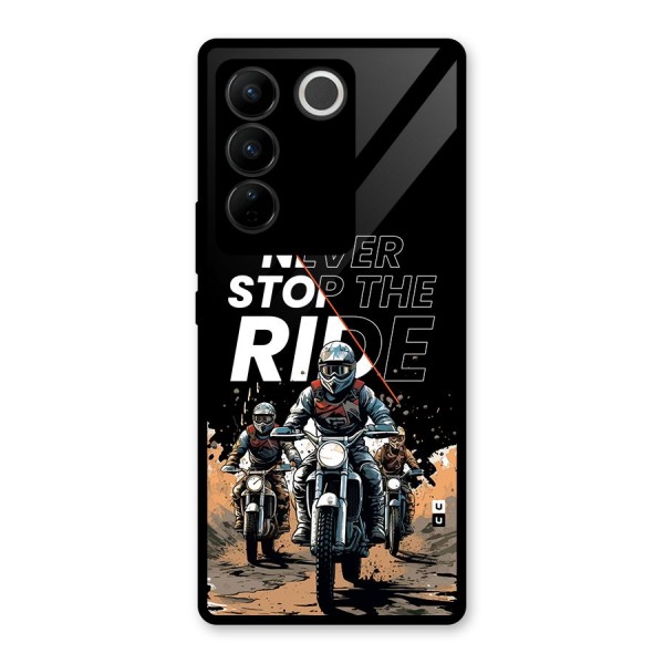 Never Stop ride Glass Back Case for Vivo V27