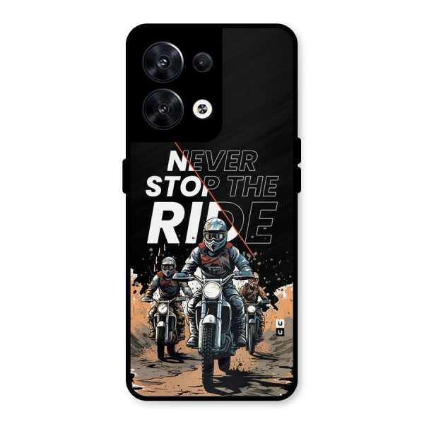 Never Stop ride Metal Back Case for Oppo Reno8 5G
