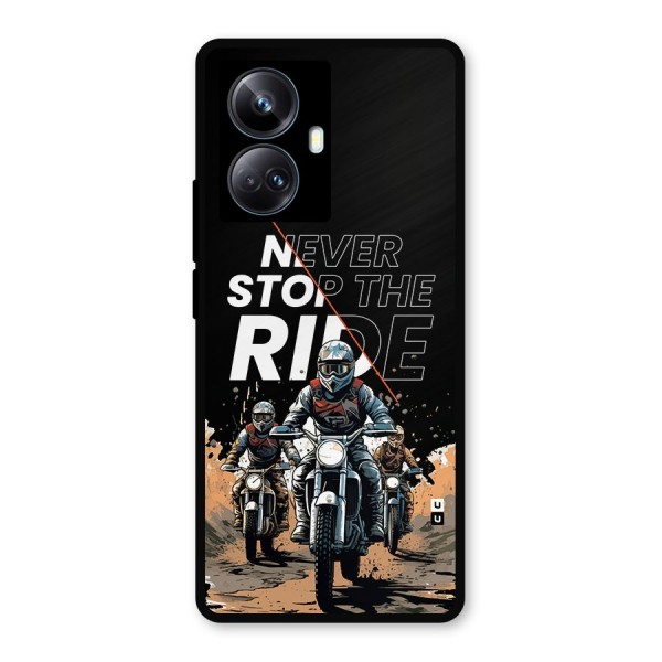 Never Stop ride Metal Back Case for Realme 10 Pro Plus