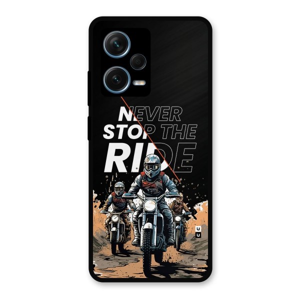 Never Stop ride Metal Back Case for Redmi Note 12 Pro Plus 5G