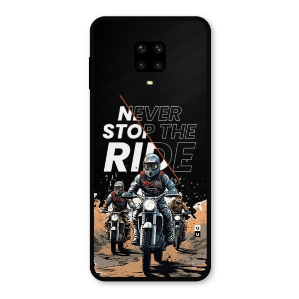 Never Stop ride Metal Back Case for Redmi Note 9 Pro Max