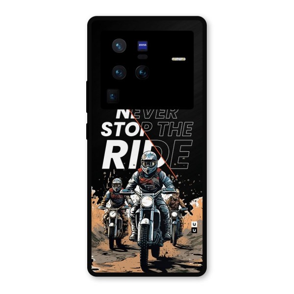 Never Stop ride Metal Back Case for Vivo X80 Pro