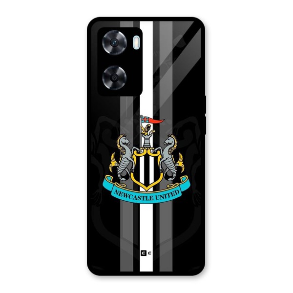 New Castle United Glass Back Case for Oppo A77