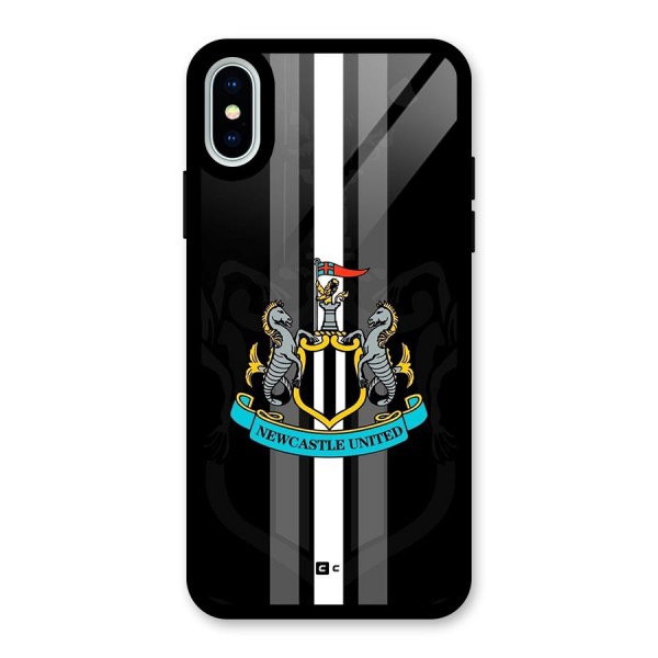New Castle United Glass Back Case for iPhone X