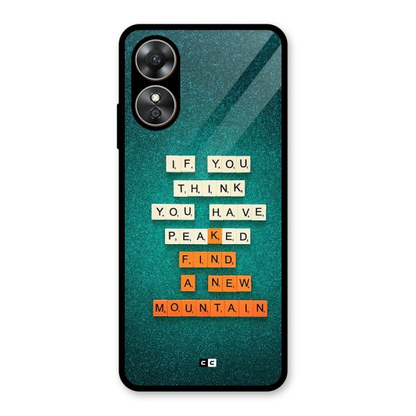 New Mountain Glass Back Case for Oppo A17