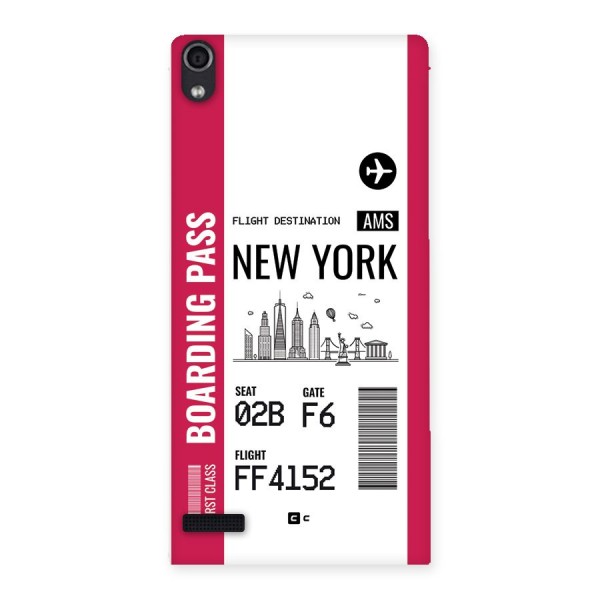 New York Boarding Pass Back Case for Ascend P6