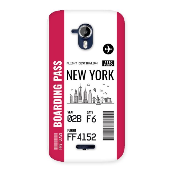 New York Boarding Pass Back Case for Canvas Magnus A117